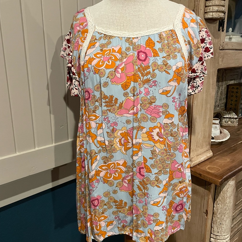 Floral Multicolor Women's Top